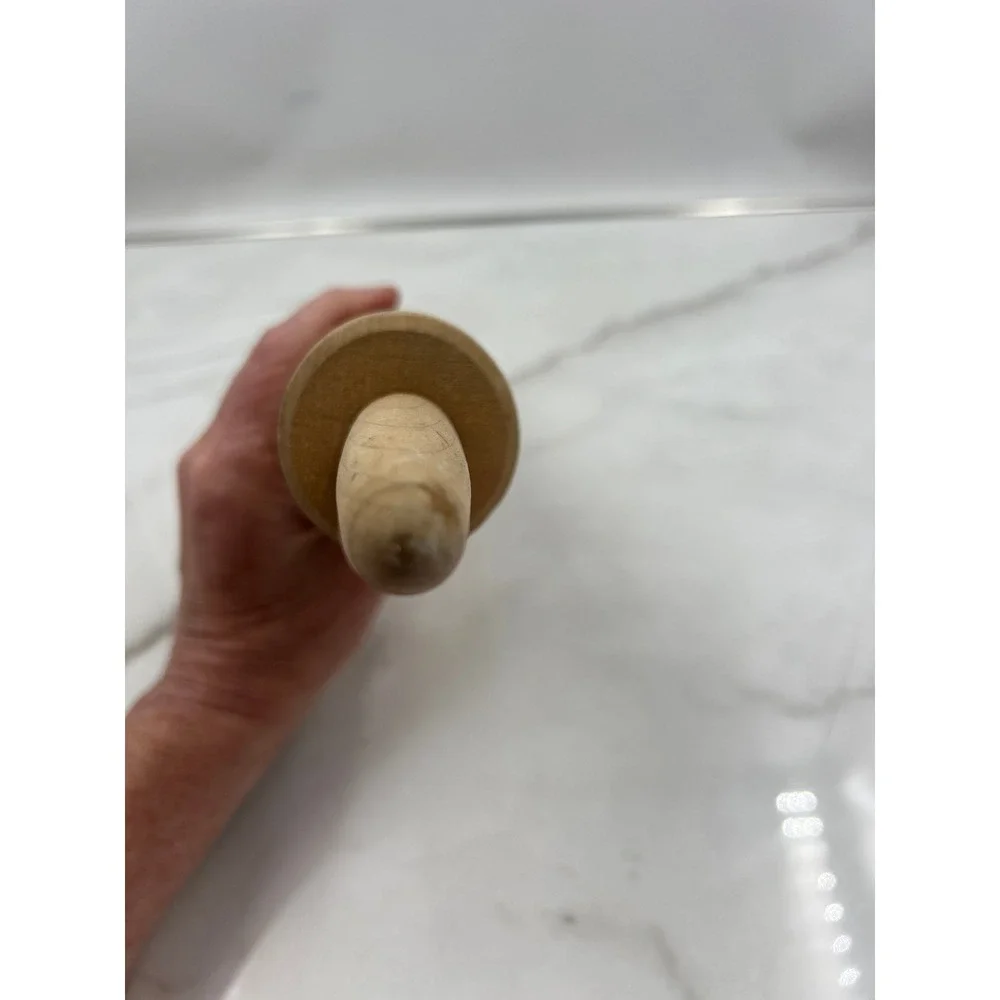 Vintage Solid Wood Rolling Pin 16.5 Inch Classic Kitchen Baking Tool Farmhouse